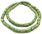 Matched Antique Venetian Glass Green Wound African Trade Beads- 1885