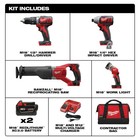 Milwaukee 2696-24 M18 18v Cordless Power Lithium-ion 4-tool Combo Kit