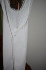 Vintage Full Bib Apron Country Primitive Farmhouse Stencil Heart Flowers Whiten