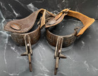 Original Rare Vintage Hand Made Brass Old Mexican Western Cowboy Spurs