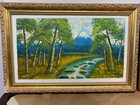 Central-south America 2002  Art Set Of 2 Mountain-forest Village Scene 16 x10 