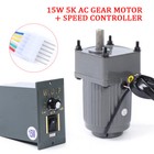 Ac 110v Gear Motor Electric Variable Speed Reduction Controller 1 5 270 Rpm 15w