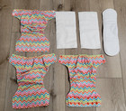 Lot Of 3 Cloth Diapers For Baby Girl Size S   3 Insert Free