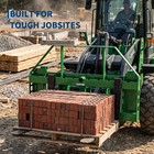 Skid Steer Pallet Fork Frame 4000lb  Quick Attach  3 Hay Spear Mounts  2in Hitch