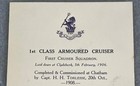 Ww1 Hms Inflexible Commissioning Launch Card Battlecruiser Royal Navy Ship Wwi
