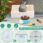 34 Pcs Rabbit Starter Kit Rabbit Litter Box Small Animal Water Bottle Stackin   