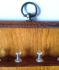 Wooden Thimble Display Hand Crafted Wall Hanging 5 Shelf Rack Holds 30 Thimbles