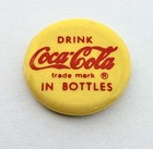 Drink Coca-cola In Bottles 1  Vintage Soft Drink Advertising Pin-back Button