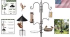 Multi Feeder Pole With Squirrel Baffle For Wild Birds