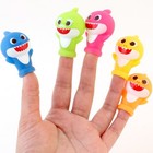 Pinkfong  Baby Shark Finger Puppets Bath Toy 5 Pcs Family Set Toddler Kids Gift