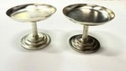 Gohar Metal Small Decorative Pedestal Candle Trays Set Of 2 Silver New W  Damage