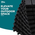 Bliss Outdoors Hardwood 12-slat Interlock Wood Deck Tiles  Aged Black  open Box 