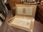 2 Original Framed Silk Souvenir From Garrick Theatre  Rudyard Kipling 1899 
