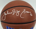 Julius  dr  J  Erving Signed Composite Leather 76ers Logo Basketball Beckett Wit
