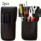 2x Black Belt Pen Holder Pocket Protectors For Pens And Pencils Tools Pouch Bag