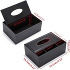 Pu Leather Tissue Box Cover - Multifunctional Tissue Box Holder With Stationery