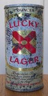 7 Oz Lucky Lager  bug  Flat Soft Top Beer Can  General  San Francisco  Ca  Cone