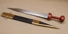 31  Hand Made Roman Gladiator Replica Sword 440 Stainless Steel Blade   Scabbard
