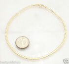 10  2 5mm Ladies Solid Curb Link Ankle Bracelet Anklet Real 10k Yellow Gold 