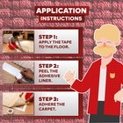 Xfasten Carpet Tape For Hardwood Floors 2-inch X 10-yards  3-inch Core  White