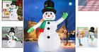 7ft Christmas Inflatable Snowman With Led Lights - Durable Outdoor Decor