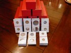 500 2x2 Assorted Sizes Cardboard Coin Holder Flip 5 2x2x9 Red Storage Boxes Box