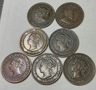 1859 To 1907h Canada Large Cent Lot 7 Different Nice Mix See The Pictures 