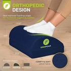 Ergofoam 2-in-1 Adjustable Under Desk Foot Rest  High-density Foam  Velvet Soft
