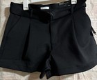 Women s Black Sofia By Sofia Vergara Linen Belted Shorts Size 14