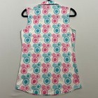 Puma Womens Sleeveless Polo Small S Pink Teal Floral Performance Golf Tank Top