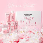 6pcs set Sakura Skin Care Sets Face Cream Serum Toner Facial Cleanser Sunscreen 