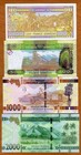 Set Guinea 100 500 1000 2000 Francs 2015-2022 P-a47-47b-48a-new Unc Redesigned
