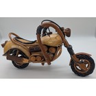 Handmade Thai Rattan   Wood Motorcycle Cruiser - Rustic Folk Art Biker Decor