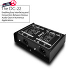 Pro Pdc22 Stereo Direct Box Dual Di Unit Instrument Unbalanced Balanced