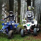 Blue   White Shock Covers For Yamaha Blaster Yfs 200  special Edition   set 3 