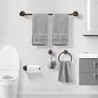 4 Piece Antique Bathroom Hardware Accessories Set Oil Rubbed Bronze 24 Inch T   