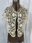 Antique Large Collar Fichu Hand Made Lace Early 19th C White Original 