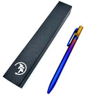 Tactile Turn - Titanium Slim Bolt Action Standard Size Pen Wyo Sunrise Ano Color