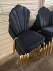 Black gold Frame Padded Stackable Banquet Chairs  60