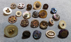 23 Vintage Antique Mop Mother Of Pearl Metal   Cut Steel Buttons