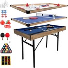 6 In 1 Multi Game Table Folding Pool Table  Billiard  Hockey  Table Tennis  B   