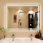 Led Bathroom Mirror 40 x32  Withwith Anti-fog And Front And Backlit  3 Colors