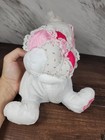 Fisher Price Puffalump Bunny Plush 9  White Valentine Rabbit  Hearts Vtg 1988