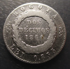 Colombia Bogota 2 Decimos 1866 Km 149a 1