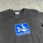 Vintage Porn Star Shirt Womens Small Black 90s Skateboards Skater Adult Model