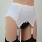 Allacki Solid Color Garter Belt 4 Straps Suspender Belt Lingerie For Women