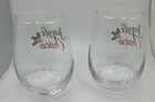 Christmas Wine Glass Jingle Juice Stemless Wine Glass  15 Oz  Set Of 2