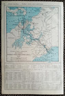 Antique 1914 Atlas Map Of Panama Canal   West Indies Porto Rico Cuba Haiti L  k 