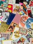 Mixed Lot 75 Random Playing Cards Ephemera Junk Journal Paper Craft Most Vintage