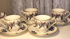 New 1995 Lenox China Winter Greetings Christmas Cups   Saucers Set Of 4 Made Usa